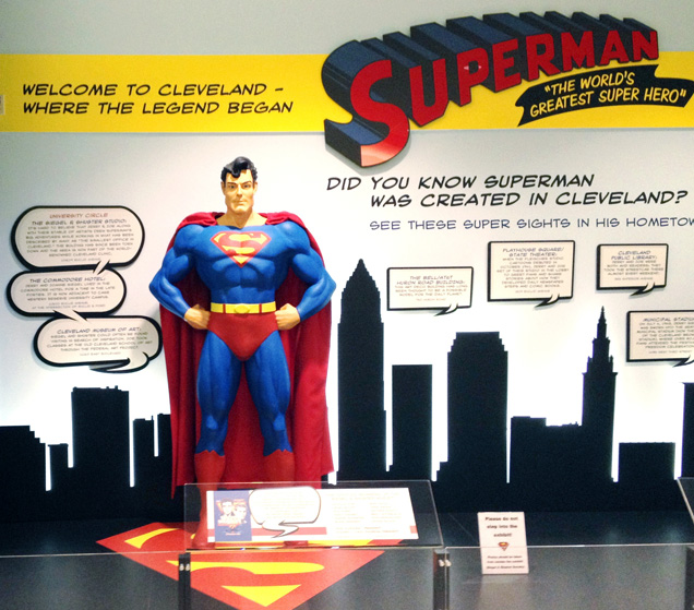 Superman exhibit at Cleveland Hopkins International Airport.