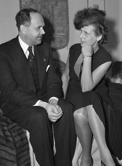 Dr. Georg Gyssling, German consul, with Leni Riefenstahl,  in Los Angeles, ca. late 1930s. (© Bettmann/Corbis.)  