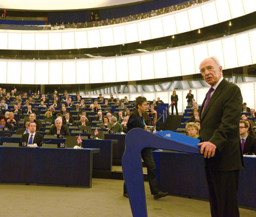 Shimon Peres at the EU Parliament
