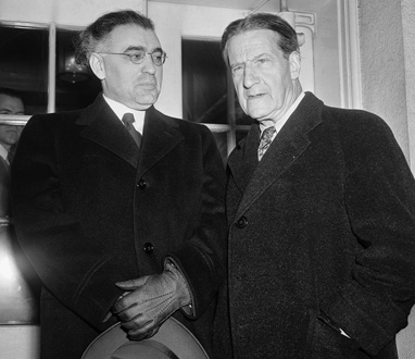 Rabbis Abba Hillel Silver and Stephen S. Wise after a meeting with President Roosevelt at the White House.