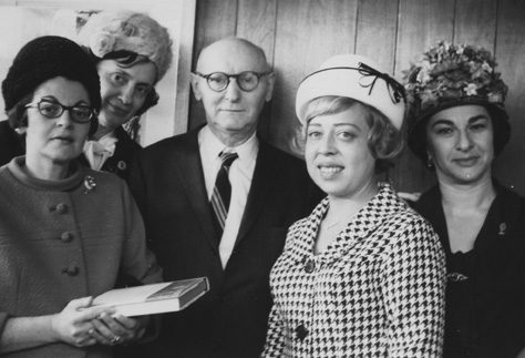 Isaac Bashevis Singer with his translators. (Courtesy of the Harry Ransom Center.)