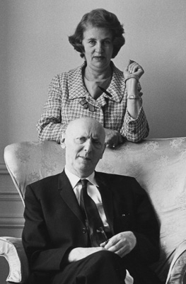 Isaac Bashevis Singer with his wife, Alma, ca. 1960s. (Courtesy of the Harry Ransom Center.)