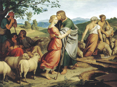 Jacob Encountering Rachel with Her Father’s Herds by Joseph von Führich, 1836. (Courtesy of the Österreichische Galerie Belvedere, Vienna.) 