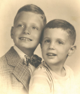 Bob and Jim Reiss, October 1944. Bob was seven at the time and Jim was three. (Courtesy of James Reiss.) 