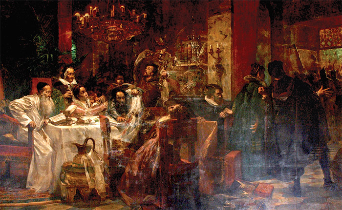 The Marranos by Moshe Maimon, 1893, shows a Spanish family’s secret Seder.