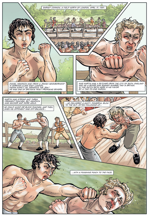 Daniel Mendoza boxing comic strip