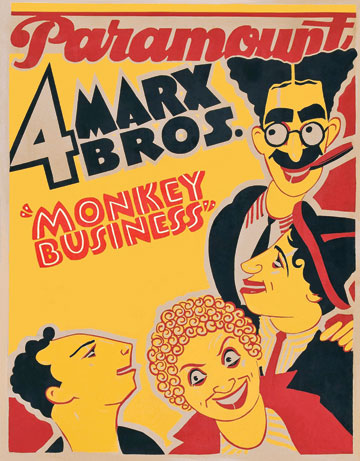 Poster advertising Monkey Business, 1931. (Courtesy of the Everett Collection.) 