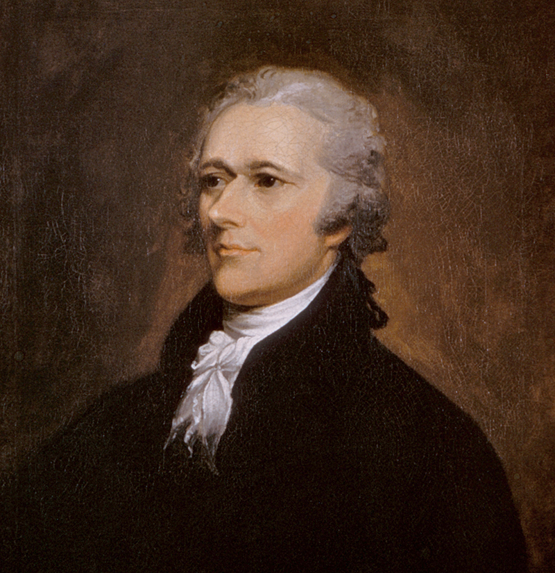 Portrait of Alexander Hamilton.