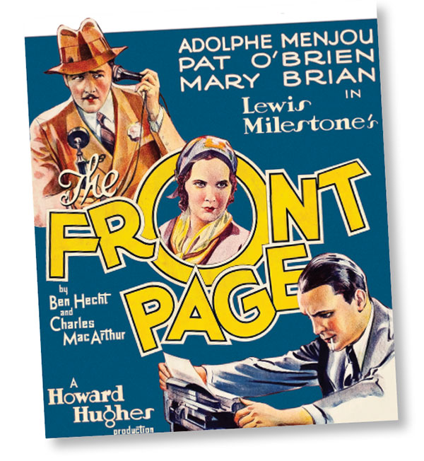 Poster advertising The Front Page, 1931.