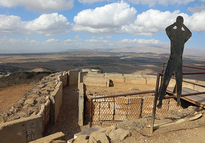 Sculpture on the Golan Heights, near the Syrian border, October 2016. (Photo by Bernhard Richter/iStock.)