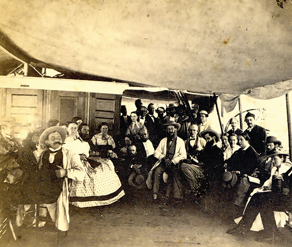 Quaker City passengers awaiting a visit from the emperor of Russia, August 1867. (Photo by William E. James, courtesy of Randolph James.) 
