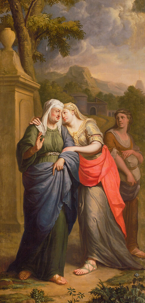 Naomi, Ruth and Orpa by Elias van Nijmegen, 1731 (Museum of Rotterdam.) 