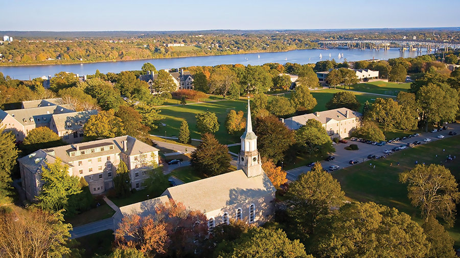 Connecticut College on the Thames River, New London, Connecticut.